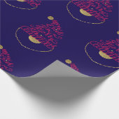 Glitter Santa Script Cute Modern Christmas Geschenkpapier (Ecke)