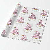Glitter Santa Script Cute Modern Christmas Geschenkpapier (Ungerollt)