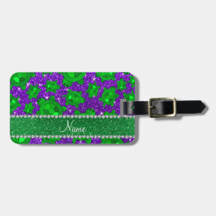 Glitter-Seeschildkröte des personalisierten Gepäckanhänger