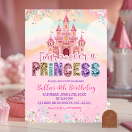 Glitter Sequin Fourever a princess birthday Einladung