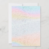 Glitter sequin pastel cloud nine birthday einladung (Rückseite)