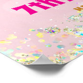 Glitter Sequins Dance Birthday Party Welcome Sign Poster (Ecke)