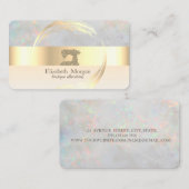 Glitter Sewing Machine Alternations  Holographic Visitenkarte (Vorne/Hinten)