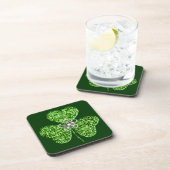 Glitter Shamrock And Flower Coasters Getränkeuntersetzer (Rechte Seite)