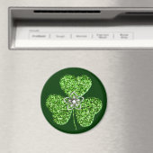 Glitter Shamrock And Flower Magnet (In Situ (Geschirrspüler))