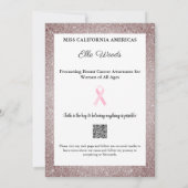 Glitter Shine Pageant Autogrammkarten | QR-Code Einladung (Rückseite)