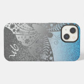 Glitter Silber iPhone Hülle (Rückseite (Horizontal))