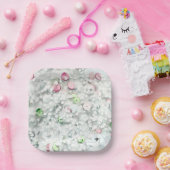 Glitter Slime Paper Plates White Pappteller (Party)