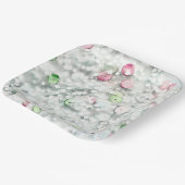 Glitter Slime Paper Plates White Pappteller (Gewinkelt)