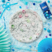 Glitter Slime Party Plate White Pappteller (Party)