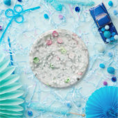 Glitter Slime Party Plates White Pappteller (Party)