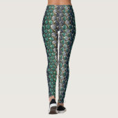 Glitter Snakeskin Pattern – Sparkling Reptile  Leggings (Rückseite)
