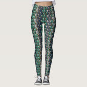 Glitter Snakeskin Pattern – Sparkling Reptile  Leggings (Vorderseite)