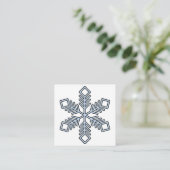 Glitter Snowflake - Baby Blue Branches Begleitkarte (Stehend Vorderseite)