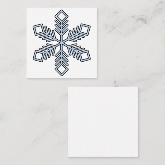 Glitter Snowflake - Baby Blue Branches Begleitkarte (Vorne/Hinten)