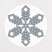 Glitter Snowflake - Baby Blue Branches Etiketten (Design 2)