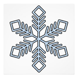 Glitter Snowflake - Baby Blue Branches Fotodruck