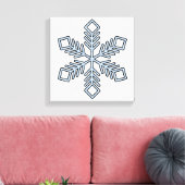 Glitter Snowflake - Baby Blue Branches Leinwanddruck (Insitu (Wohnzimmer))