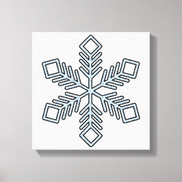 Glitter Snowflake - Baby Blue Branches Leinwanddruck