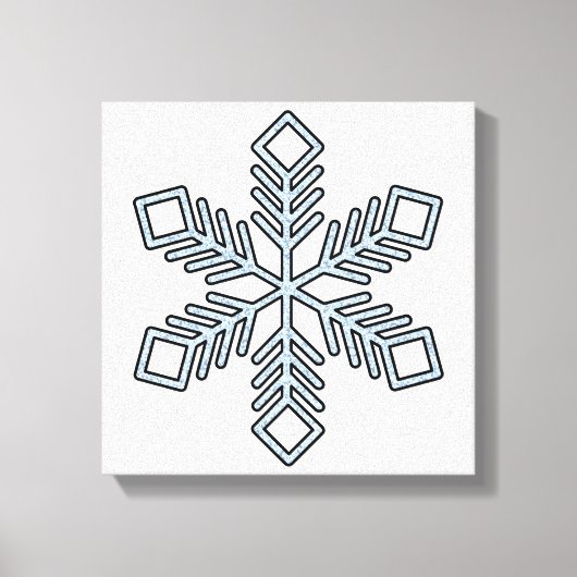 Glitter Snowflake - Baby Blue Branches Leinwanddruck (Vorderseite)