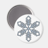 Glitter Snowflake - Baby Blue Branches Magnet (Vorderseite/Rückseite)