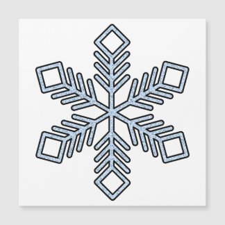 Glitter Snowflake - Baby Blue Branches Magnetkarte