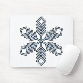 Glitter Snowflake - Baby Blue Branches Mousepad (Mit Mouse)