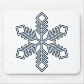 Glitter Snowflake - Baby Blue Branches Mousepad (Vorne)