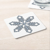 Glitter Snowflake - Baby Blue Branches Rechteckiger Pappuntersetzer (angewinkelt)