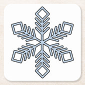 Glitter Snowflake - Baby Blue Branches Rechteckiger Pappuntersetzer (Vorderseite)