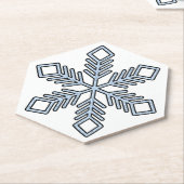 Glitter Snowflake - Baby Blue Branches Untersetzer (angewinkelt)