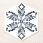 Glitter Snowflake - Baby Blue Branches Untersetzer (Vorderseite)