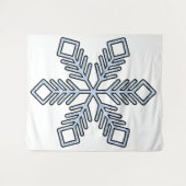 Glitter Snowflake - Baby Blue Branches Wandteppich (Vorderseite (Horizontal))