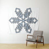 Glitter Snowflake - Baby Blue Branches Wandteppich (Beispiel (Horizontal))