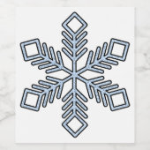 Glitter Snowflake - Baby Blue Branches Weinetikett (Einzelnes Label)