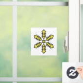 Glitter Snowflake - Yellow Star Fensteraufkleber (Zuhause)