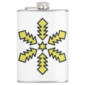 Glitter Snowflake - Yellow Star Flachmann (Vorderseite)