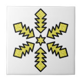 Glitter Snowflake - Yellow Star Fliese (Vorderseite)