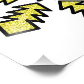 Glitter Snowflake - Yellow Star Fotodruck (Ecke)