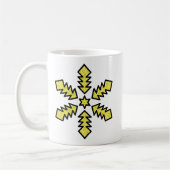 Glitter Snowflake - Yellow Star Kaffeetasse (Links)