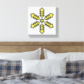 Glitter Snowflake - Yellow Star Leinwanddruck (Insitu (Schlafzimmer))