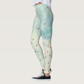 Glitter stars on marbled watercolor leggings (Links)