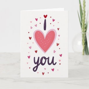 Glitter-Textur-Liebe-Dich-Karte Karte