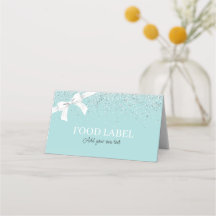 Glitter Tiffany Lebensmitteletikett Karte