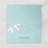 Glitter Tiffany Lebensmittellabel Karte (Außenseite Aufgefaltet)