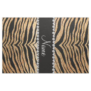 Glitter-Tigerpastellstreifen des individuellen Stoff