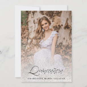 Glitter Trend Quinceañera Spanisch Modernes Foto