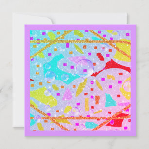 GLITTER- UND BLASENDESIGN-PASTELLKUNST DANKESKARTE