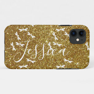 Glitter und Libellen personalisiert Case-Mate iP iPhone Hülle