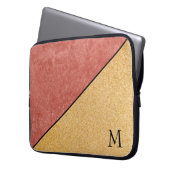 Glitter und Marmor Laptopschutzhülle (Vorderseite Links)